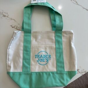 NWT Trader Joe’s Green Mini Tote Bag
